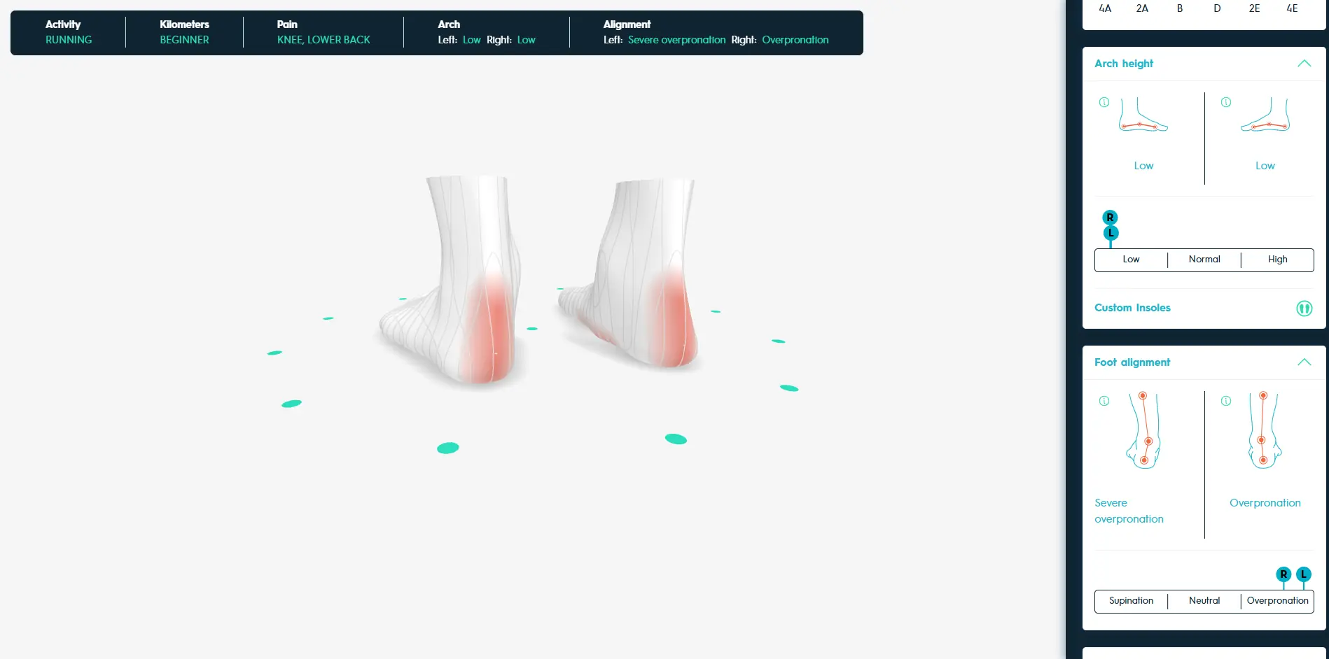 3D voetscan resultaat Absolute Run